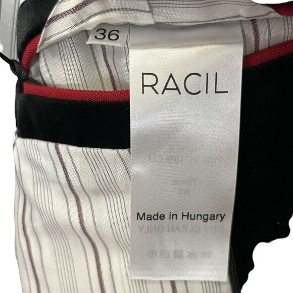 Racil Suit Jacket Virgin Wool 2 Button Jacket Red Black Blazer Size US 4 - Picture 7 of 13